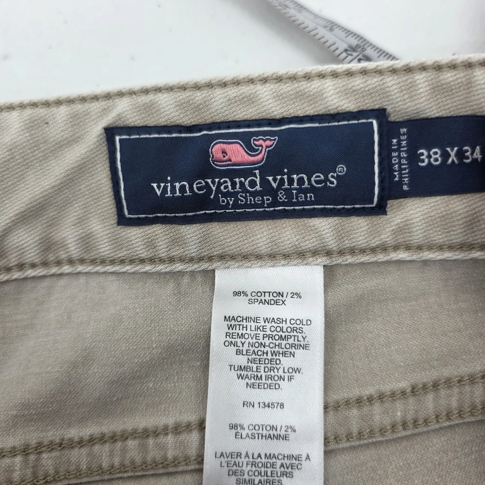 Vineyard Vines Martha's Vineyard Breaker Pants‎ Beige Tan Size 38x34 1P001056.